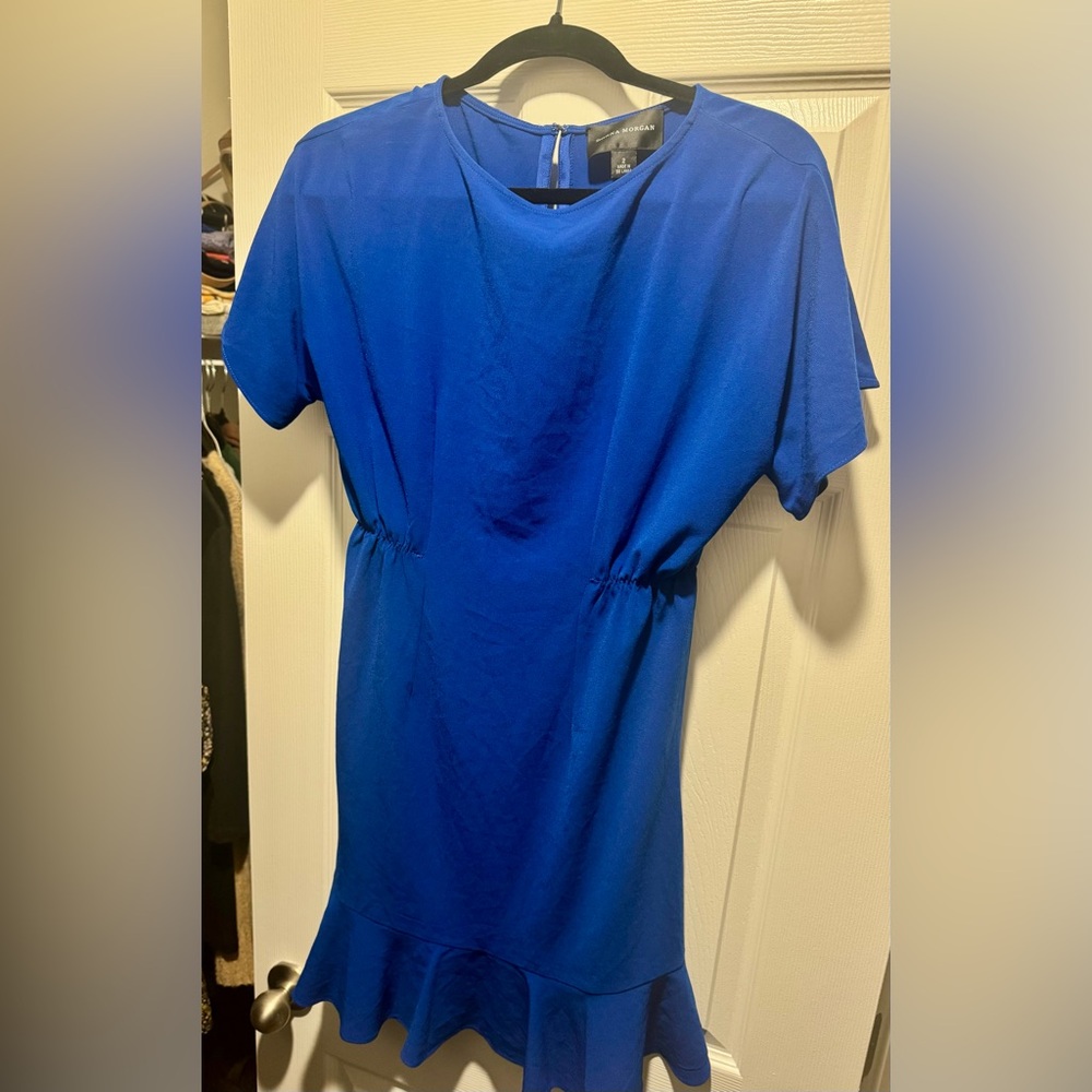 Donna Morgan Royal Blue Short Sleeve Dress